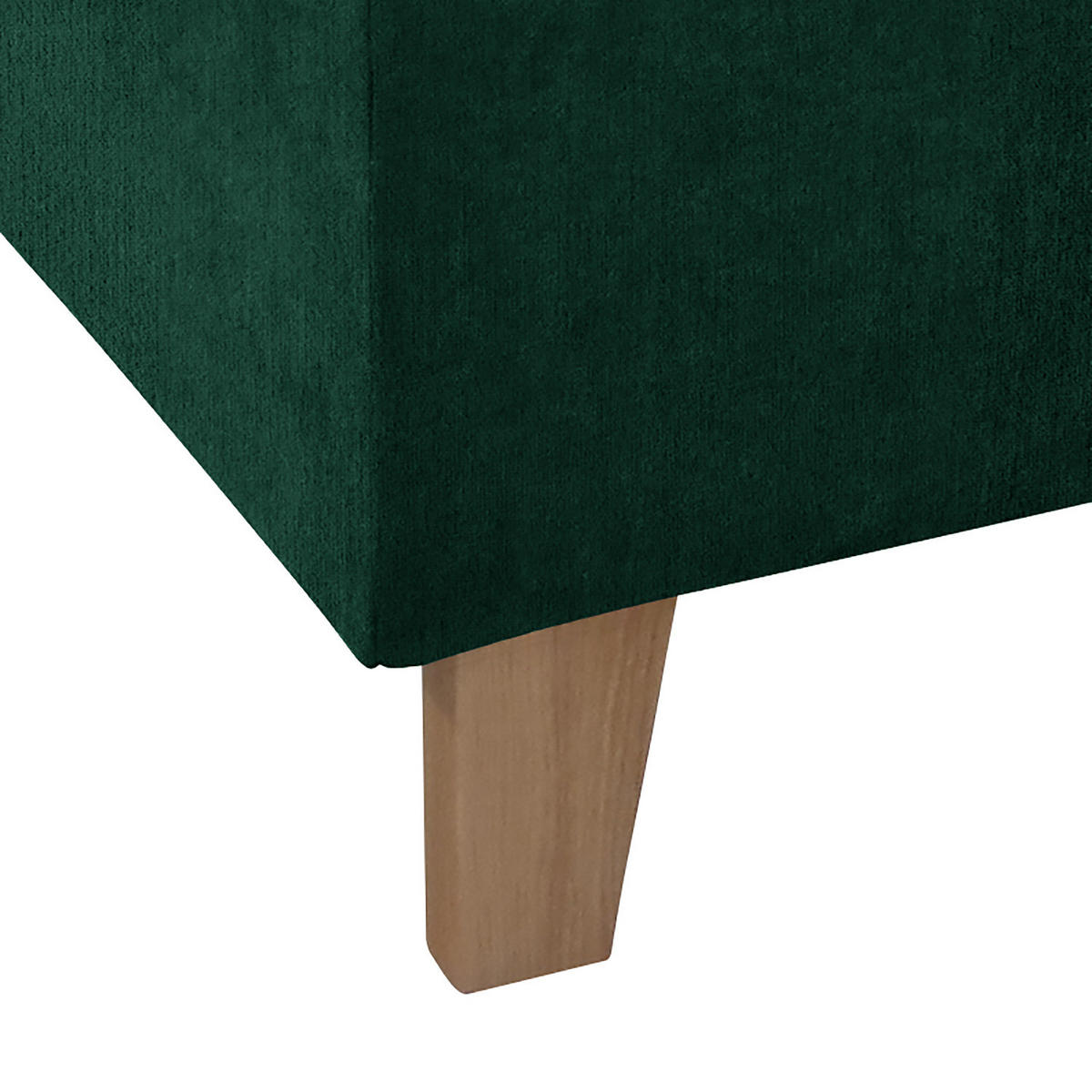 POLSTERBETT - Samt - Dunkelgrün, Textil (140/200cm) - home24