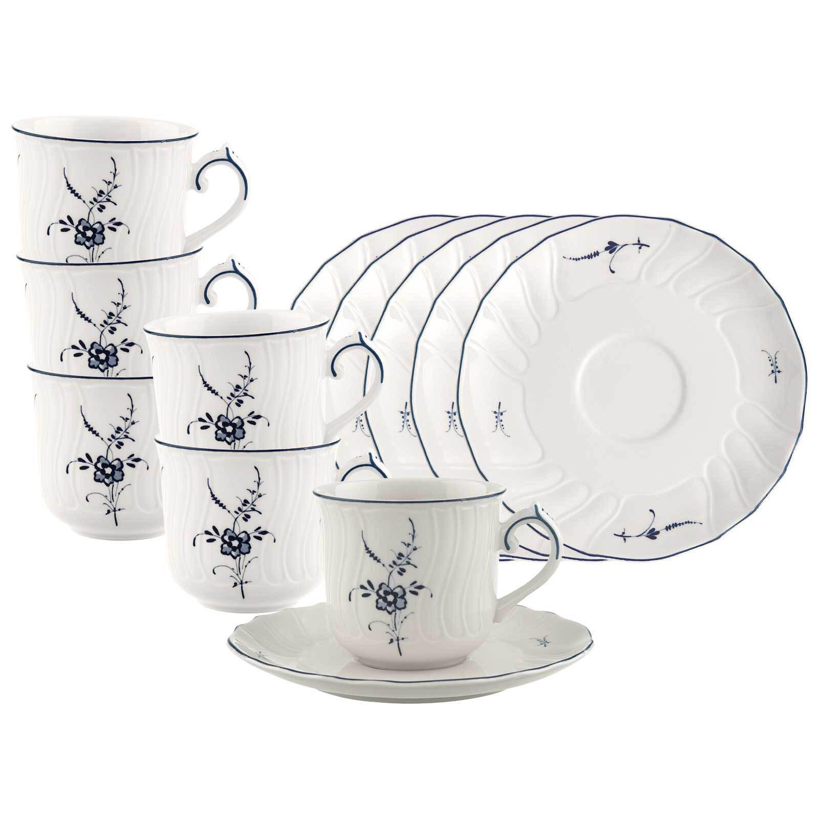 Villeroy & Boch Kaffeetassen Weiß, Blau 14.3x8.6x14.3 cm