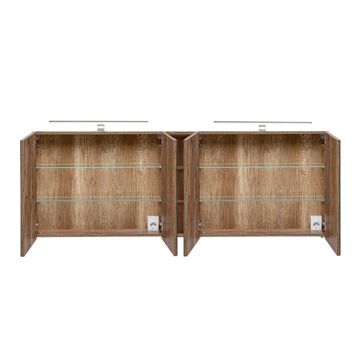 KOUPELNOVÝ NÁBYTEK 180cm Eros 2er-Set Krtek - šedohnědá, kompozitní dřevo (180/48/46cm) - Petits-meubles