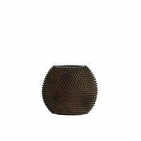 VASE Caldras Braun 30.5/17/26.5 cm - Braun, Kunststoff (26.5cm) - Light & Living