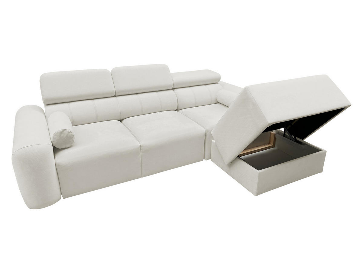 ECKSCHLAFSOFA Volare I, Seite: Links - Hellgrau, Holz/Textil (269/182cm) - MIRJAN24