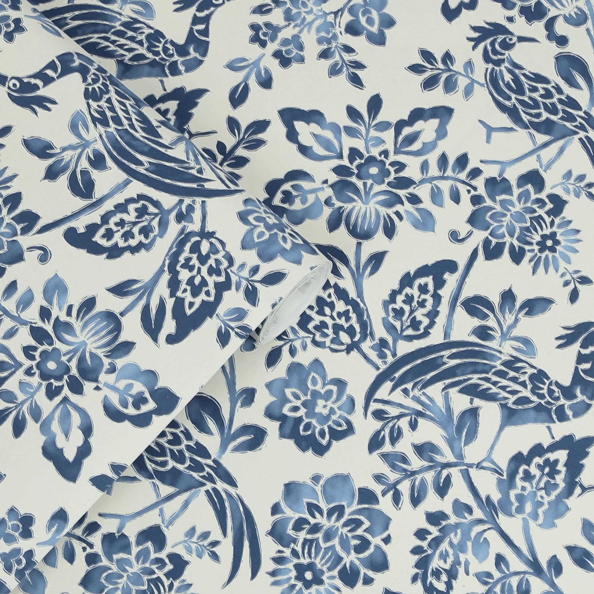 VLIESTAPETE Adain Palace Dark Seaspray Blue - Blau, Papier/Kunststoff (52/52cm) - Graham & Brown