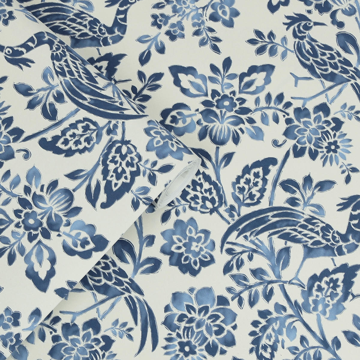VLIESTAPETE Adain Palace Dark Seaspray Blue - Blau, Papier/Kunststoff (52/1000cm) - LAURA ASHLEY