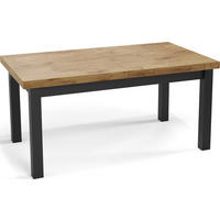 ESSTISCH Gemini rechteckig ausziehbar, Lancelot Eiche 120-160/80/78 cm - Eichefarben/Schwarz, Holz/Holzwerkstoff (80/160/78cm) - WFL GROUP