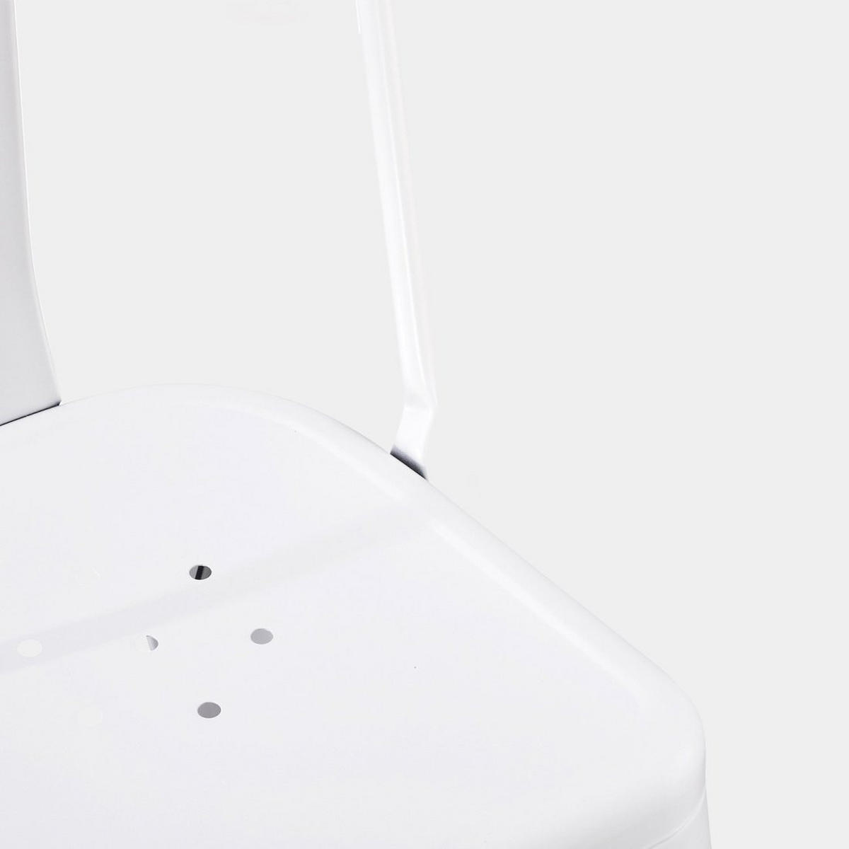 GARTENSTUHL Hjorts Weiß 46 cm x 85 cm 4er-Set - Weiß, Metall (46/85/49cm) - Klast Home