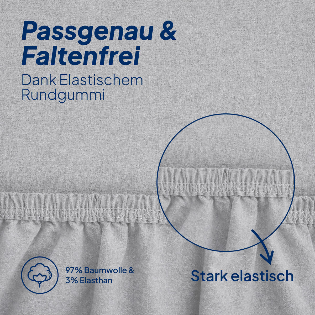 SPANNBETTLAKEN TOPPER 70/200/12 cm Hellgrau - Hellgrau, Textil (70/200cm) - AM Qualitätsmatratzen
