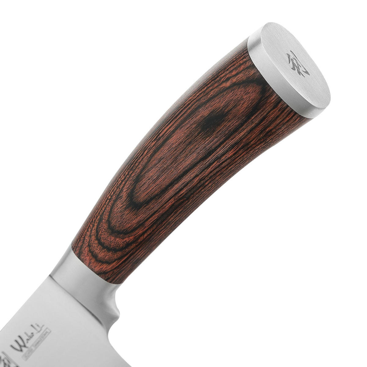 SANTOKU& Nakiri Messerset aus Damast I EDIB - Braun, Holz/Holzwerkstoff - Wakoli