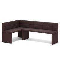 ECKBANK links MELVIN Kunstleder, 142/196 cm Braun - Braun, Holz/Kunststoff (142/196cm) - Idohome