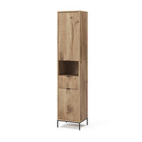 BADSCHRANK Eliza Viking Oak 40 x 190 cm mit Tür und Schublade - Eiche Wotan, Holzwerkstoff (40/190/35cm) - Vicco