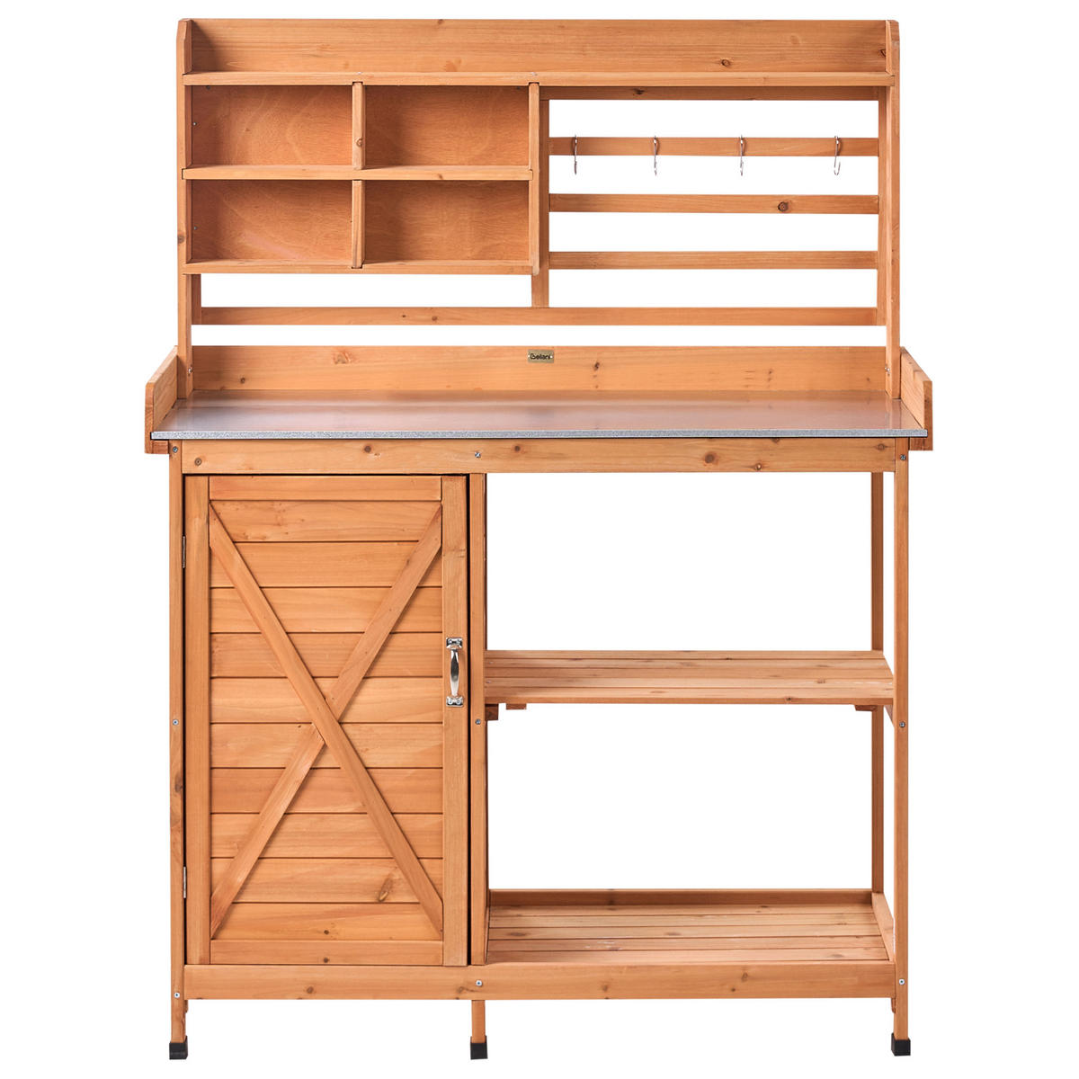 PFLANZTISCH 113/149 cm Tannenholz Hellbraun Meldola - Hellbraun/Braun, Holz - Beliani