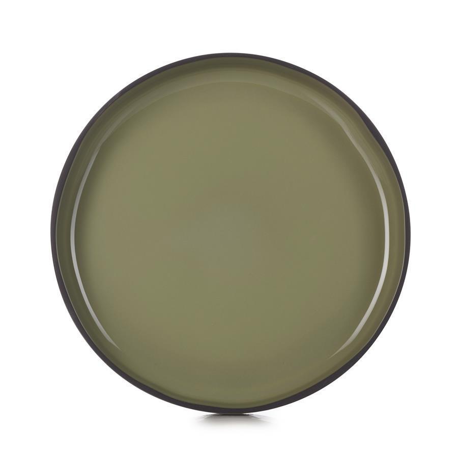 SCHALE / COUPTELLER CARACTERE 23 cm Kardamom - Dunkelgrün, Keramik (23cm) - Revol Porcelaine France