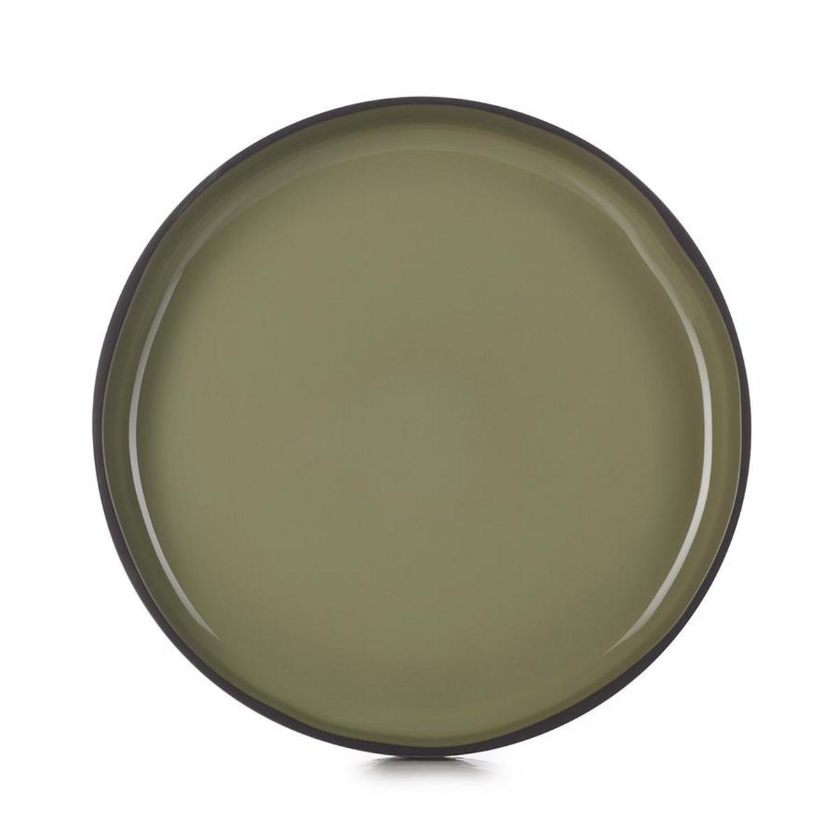 SCHALE / COUPTELLER CARACTERE 23 cm Kardamom - Dunkelgrün, Keramik (23cm) - Revol Porcelaine France