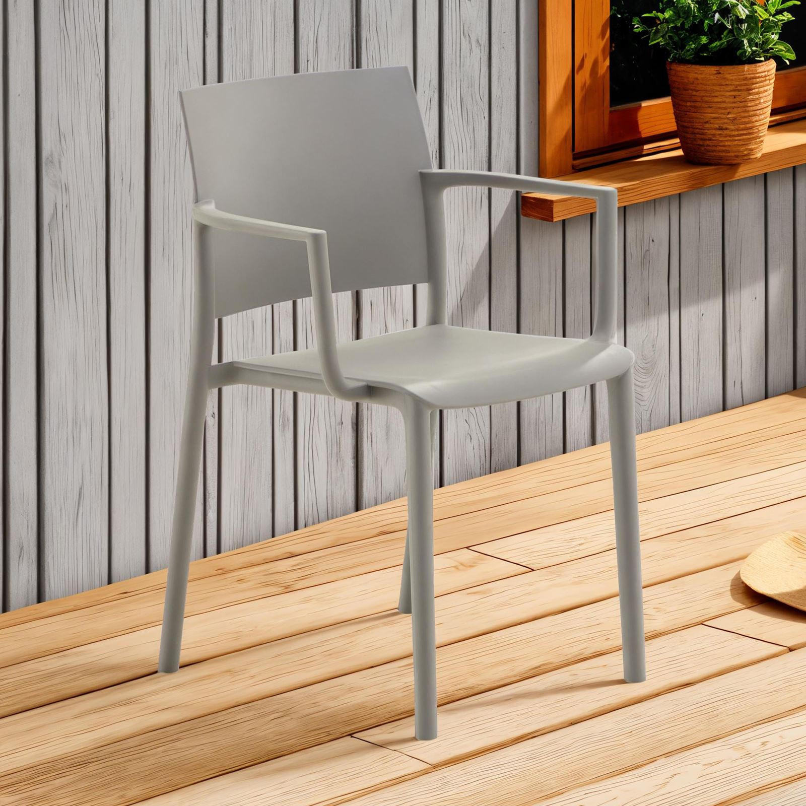 GARTENSTÜHLE TERRA 4ER-SET - Grau, Textil (58/82/52cm) - IDIMEX