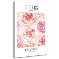 WANDBILD blumen in frankreich - Pink, Textil (40/60cm) - Feeby