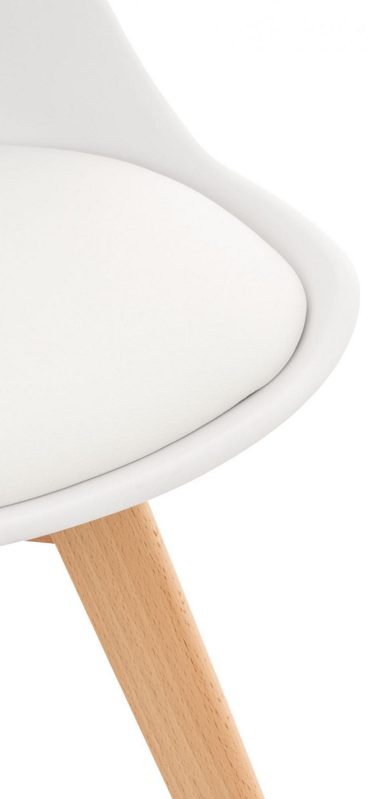 TISCHGRUPPE Holz Weiß (5-teilig) - Weiß, Holz (180/83/180cm) - CLP