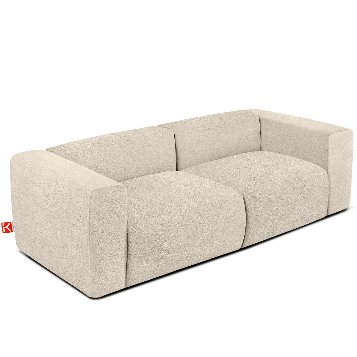 2,5-SITZER SOFA BUFFO, Hellbeige - Beige, Holz/Holzwerkstoff (250/73/96cm) - KONSIMO®
