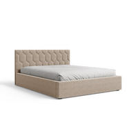 POLSTERBETT 02 180 x 200 cm – Casa – Bett mit Federmechanismus und Stauraum - Beige, Holz - ROYAL24_MARKT