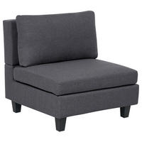 SESSELMODUL Stoff Dunkelgrau Unstad - Dunkelgrau/Schwarz, Textil (76/72/76cm) - Beliani
