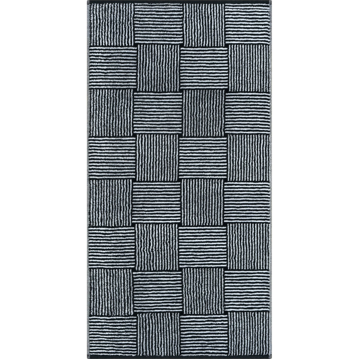 DUSCHTUCH BLACK&WHITE CHESS 6281 SCHWARZ/WEISS - 96 - Schwarz, Textil (80/150cm) - Cawoe