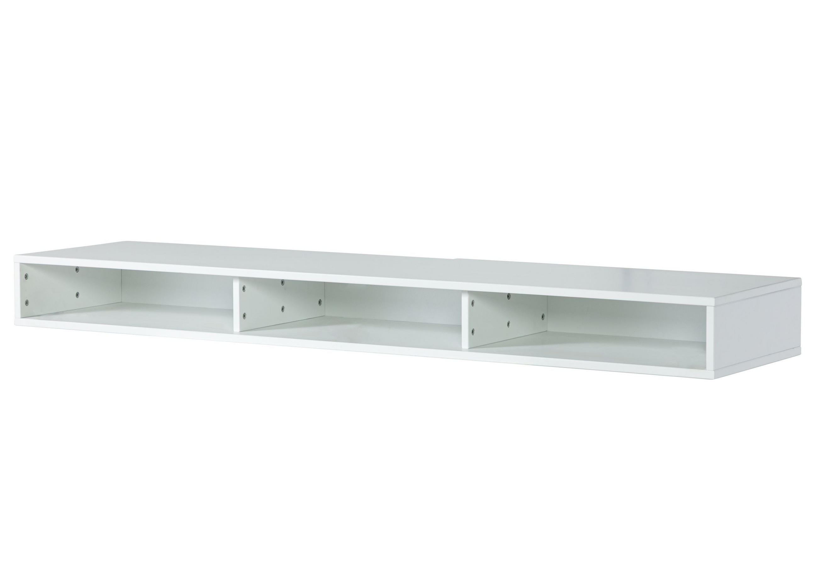 LOWBOARD Buche 235x43x17 weiß lackiert WIEN #118 - Weiß, Holz (235/17/43cm) - Massivmoebel24