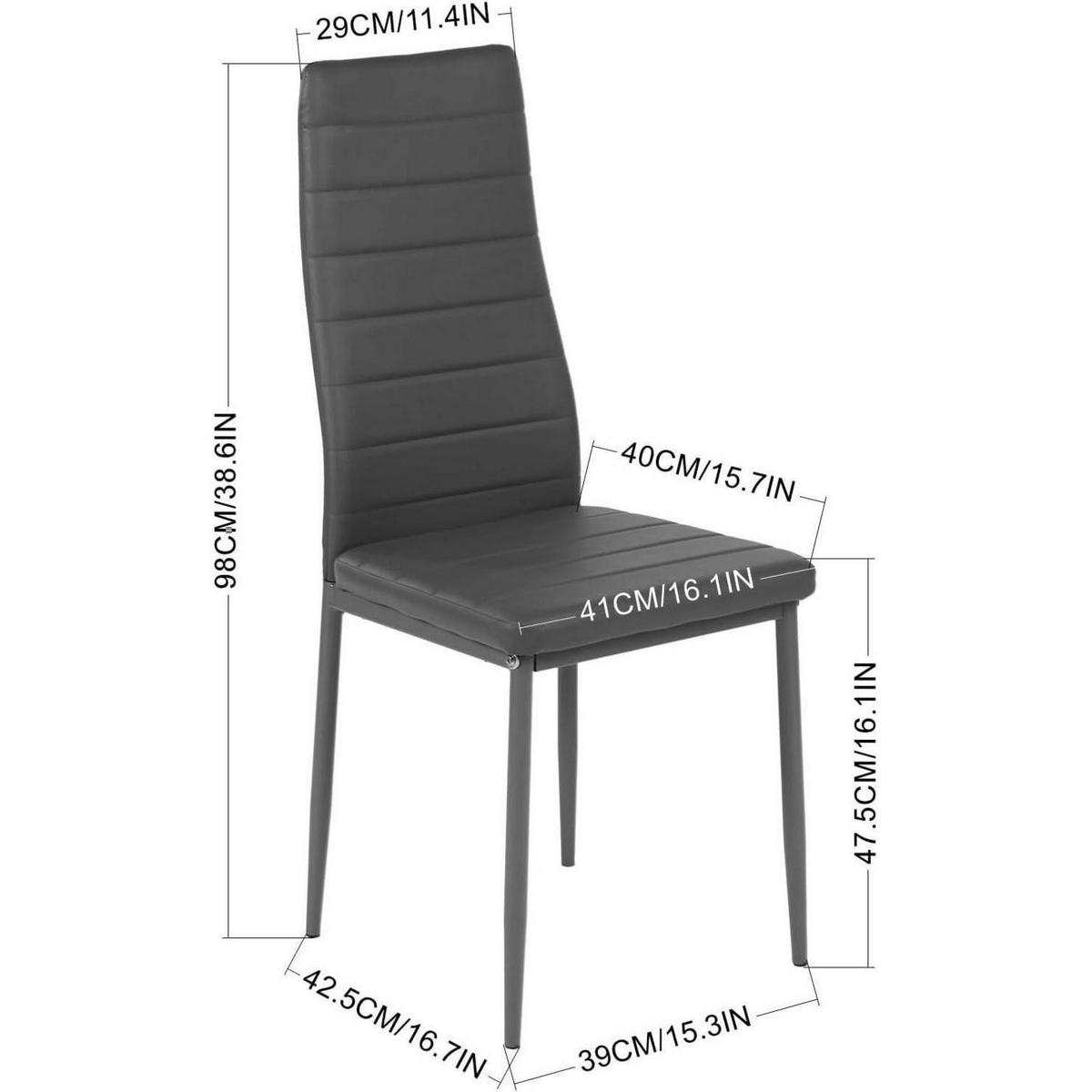 ESSZIMMERSTUHL 6-teiliges Set Grau - Grau, Kunststoff (52/98/42cm)