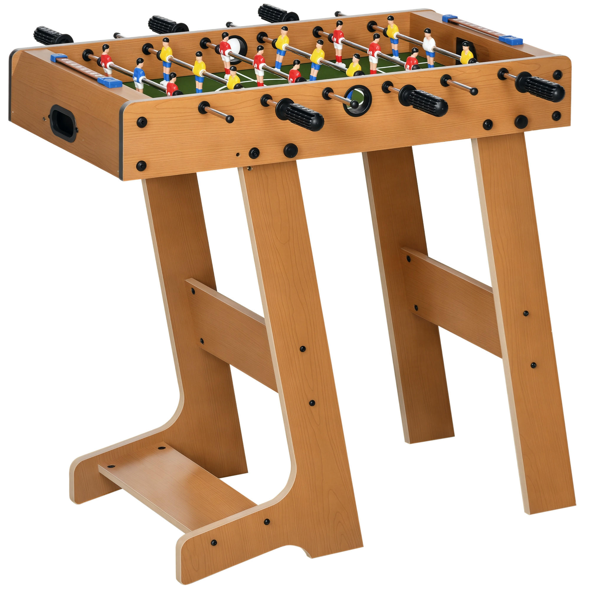TISCHFUSBALL DE-18852 mit 18 Spielern & 2 Bällen - Naturfarben, Holzwerkstoff (37/69cm) - ComfortXL