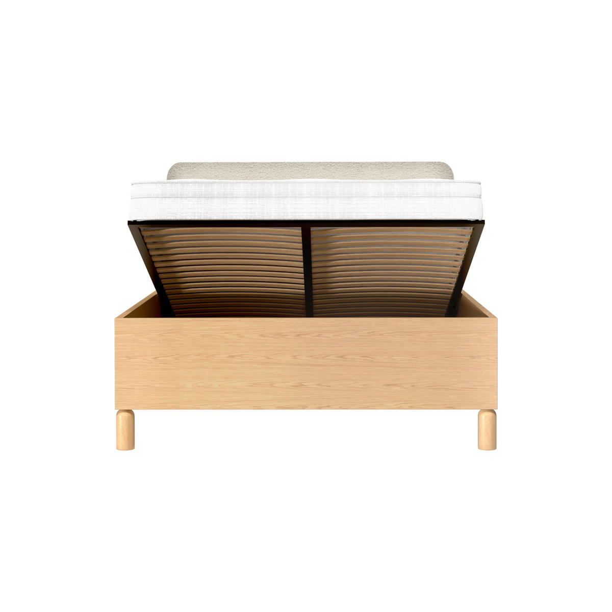 BETT MIT BETTKASTEN Sanden SN-11 160 x 200 cm Eiche Bookmatch - Eichefarben, Holz/Holzwerkstoff (160/200cm) - Koseto