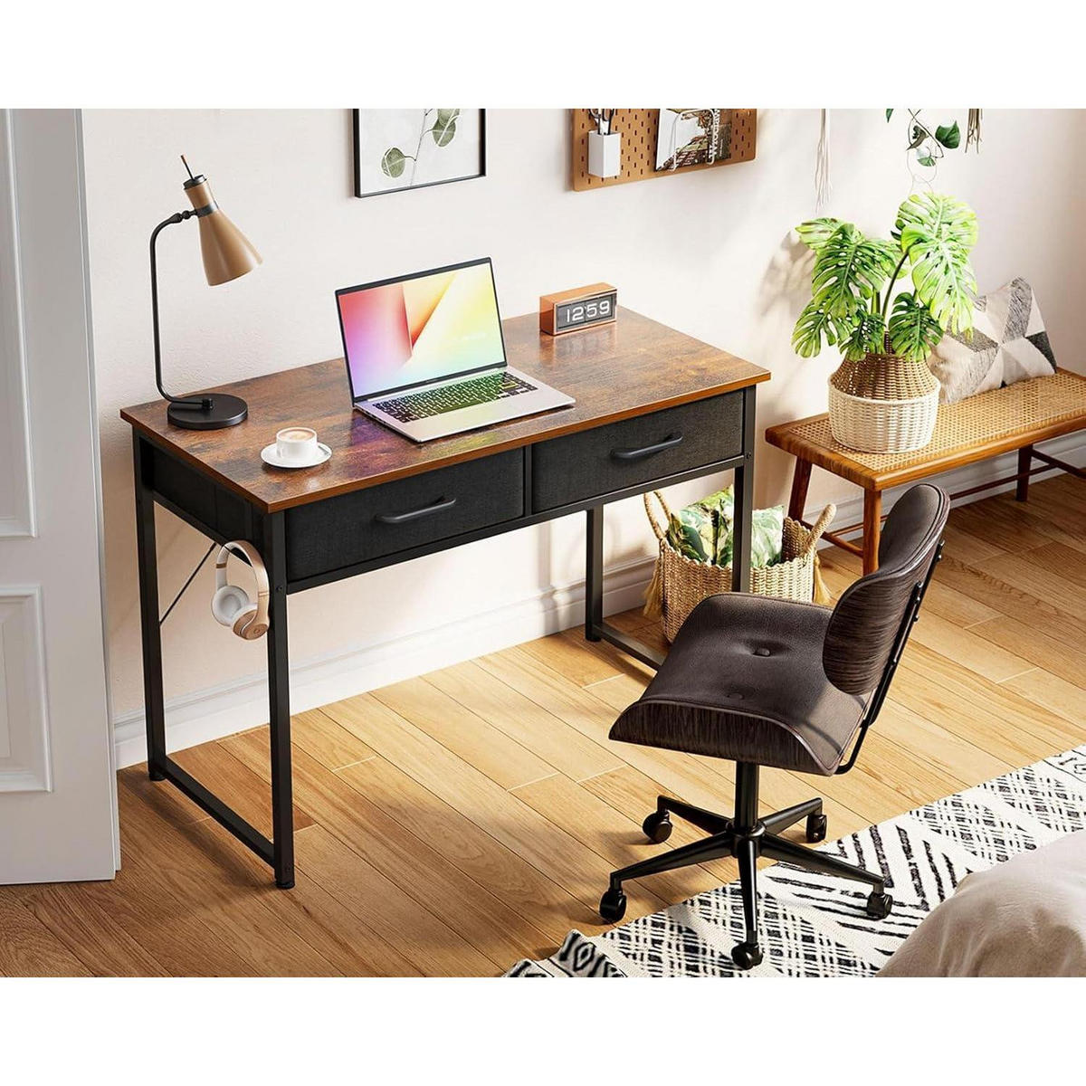 SCHREIBTISCH mit 2 Schubladen 100 x 40 x 78.7 cm Braun - Braun, Holzwerkstoff (100/40/78.7cm)