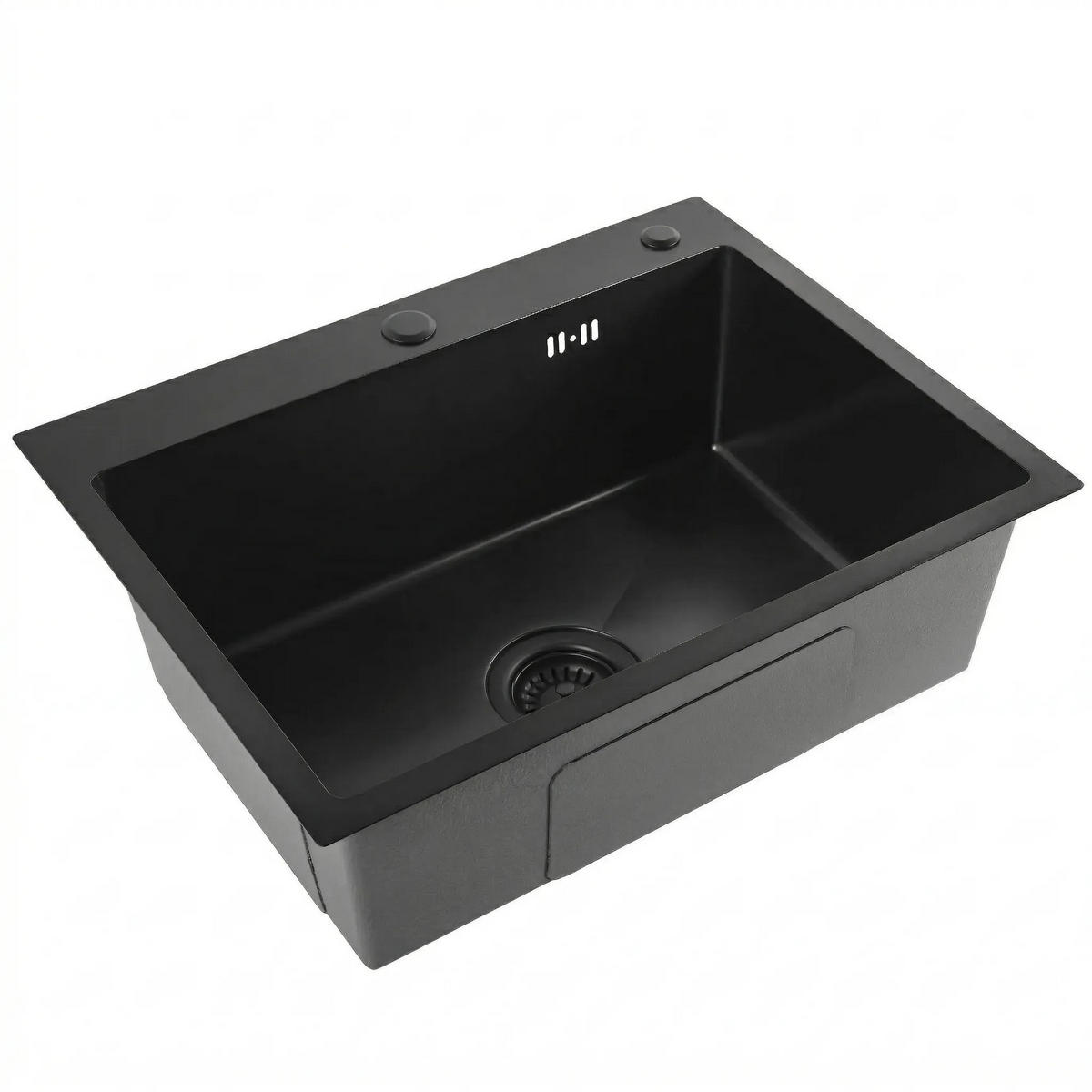 EDELSTAHLSPÜLE Rea Liam Black mit Küchenarmatur - Schwarz, Metall (45/18.5/58cm) - REA