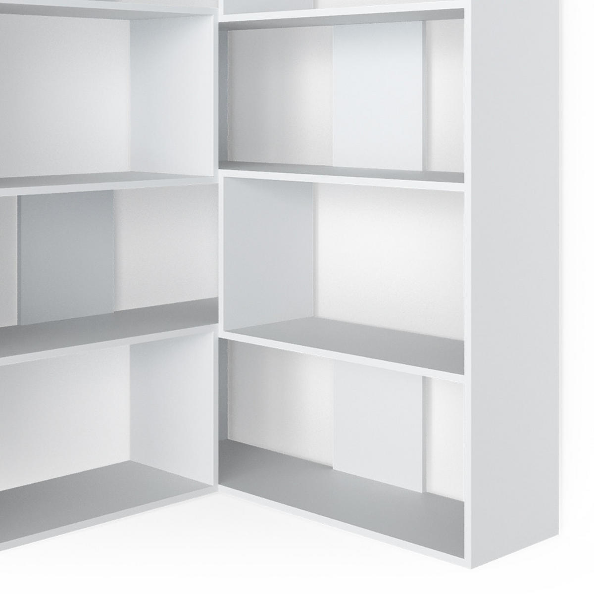 ECKREGAL Laine Weiß 170 x 142.4 cm - Weiß, Holzwerkstoff (170/142.4/29.6cm) - Vicco