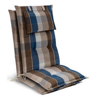 HOCHLEHNER Highlux HL 120x52x7cm Braun-Blau-Kariert (2tlg) - Braun, Textil (52/120cm) - Beautissu 