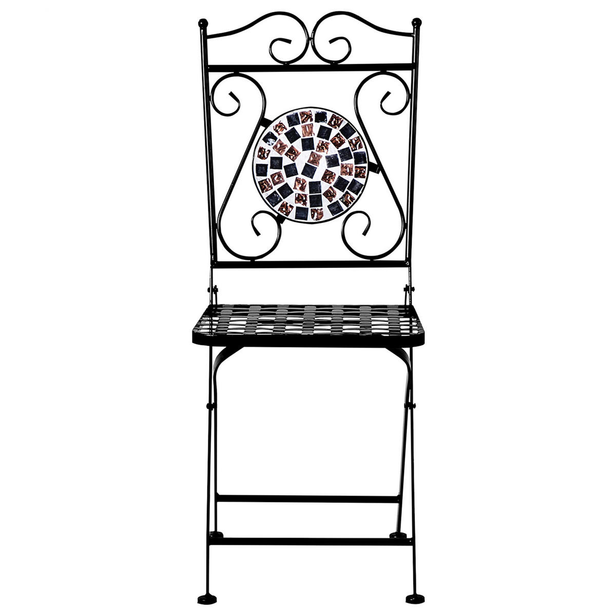 BISTRO-SET 2er Schwarz Carpino - Goldfarben/Schwarz, Metall - Beliani