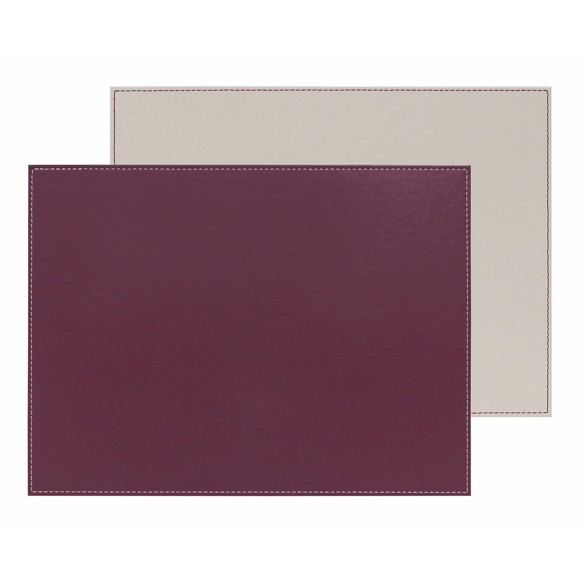 PLATZSET 40 x 30 cm pflaume / elfenbein - Violett, Textil (40/30/0.5cm) - Freeform