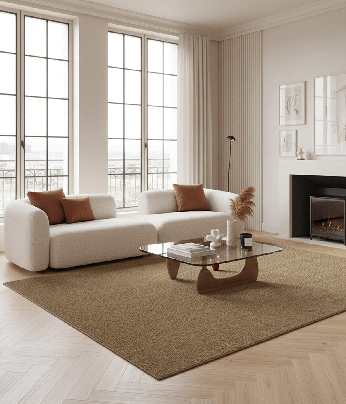 TEPPICH, Zeitgenössischer im Lammfell-Look gelb - Gelb, Textil (160/230cm) - AFK Living