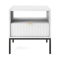 NACHTTISCH – S54 – 54 cm – NOVA – Weiß - Weiß, Holzwerkstoff (54/56/39cm) - hi-markt
