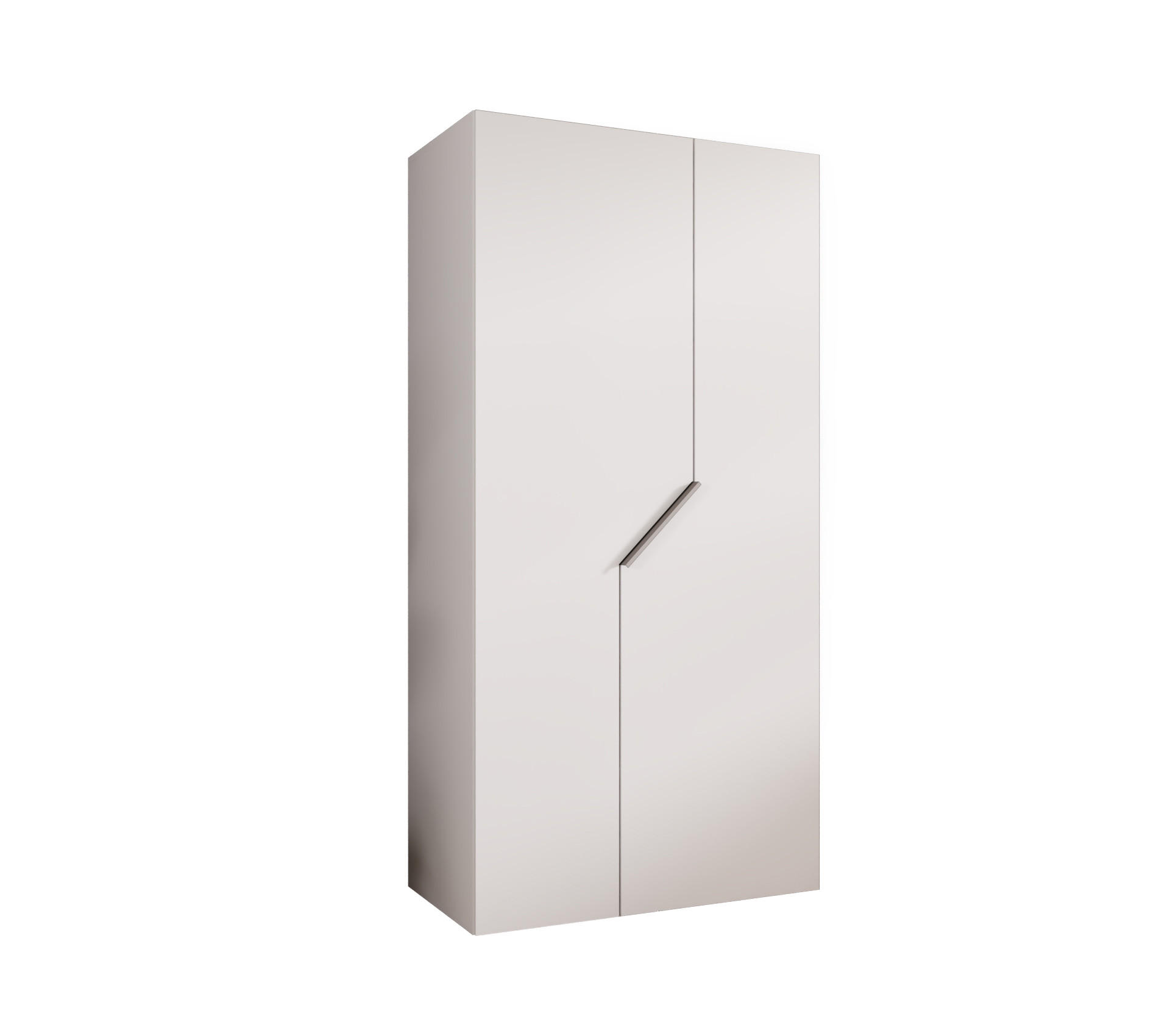 DREHTÜRENSCHRANK 202/100/52 2-türig - Beige/Weiß, Holz/Metall (100/202/52cm) - Abiks Möbel