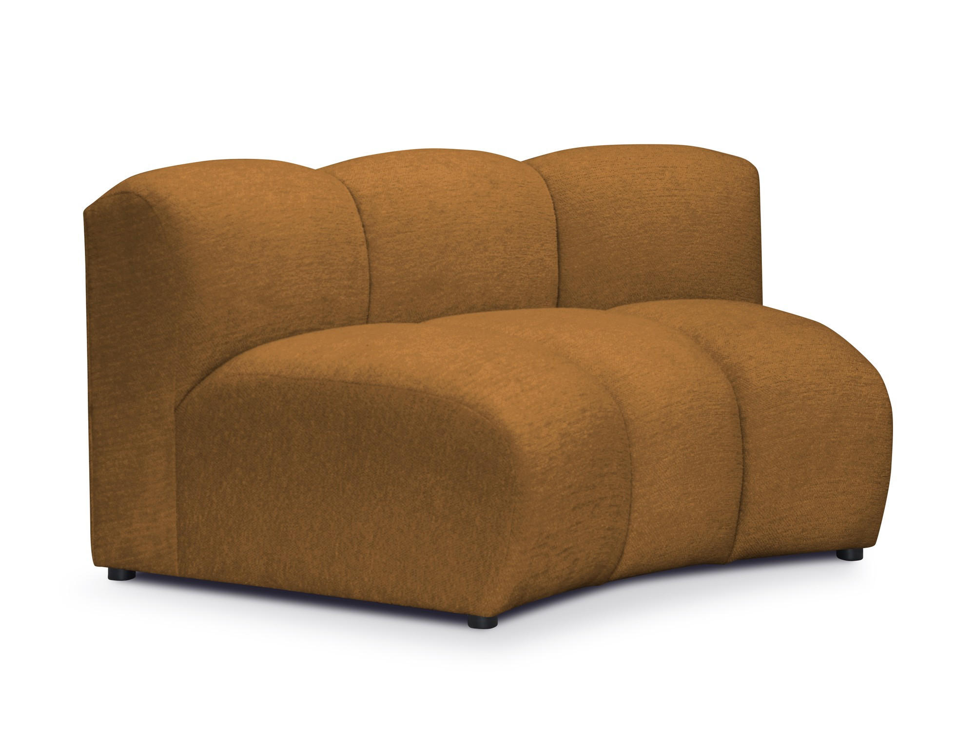 SOFAELEMENT Chenille Stoff Gelb - Currygelb/Schwarz, Holzwerkstoff/Kunststoff (147/70/89cm) - Makamii