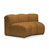 SOFAELEMENT Chenille Stoff Gelb - Currygelb/Schwarz, Holzwerkstoff/Kunststoff (147/70/89cm) - Makamii
