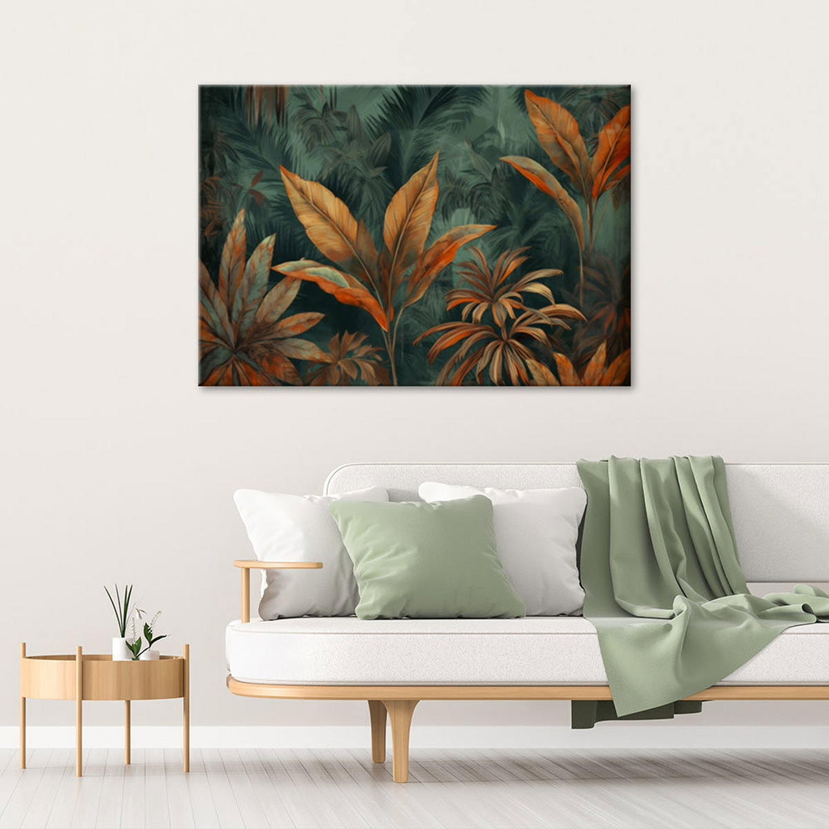 KUNSTDRUCK Grün 120/80 cm - Grün, Textil (120/80cm) - KUNSTLOFT