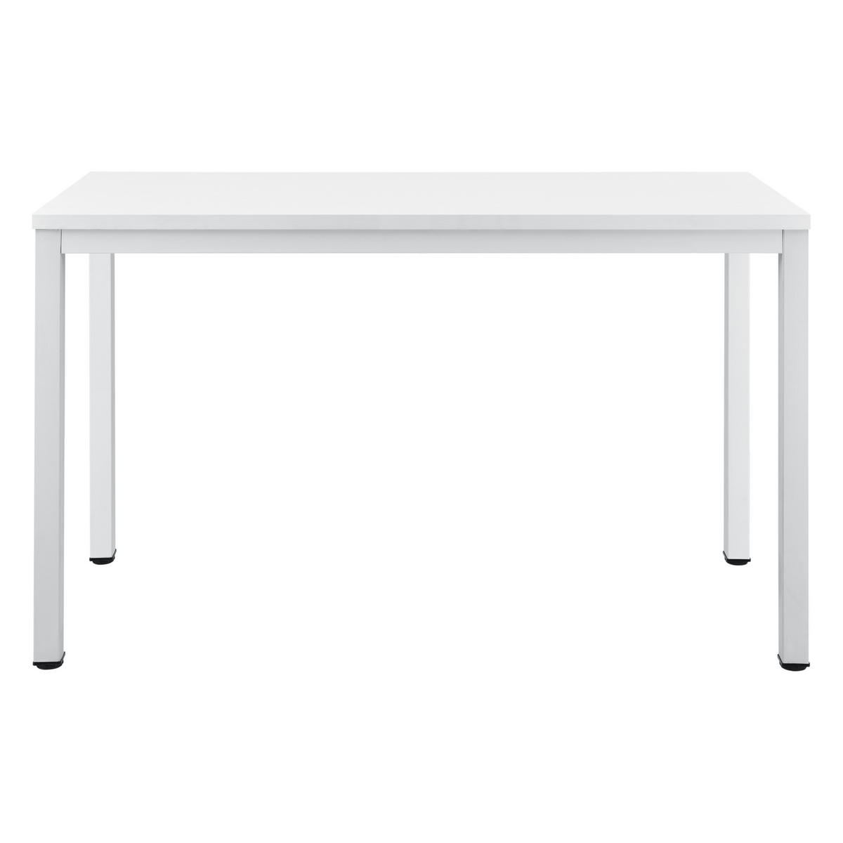 SCHREIBTISCH Odense - Weiß, Holzwerkstoff/Metall (60/120/75cm) - [en.casa]