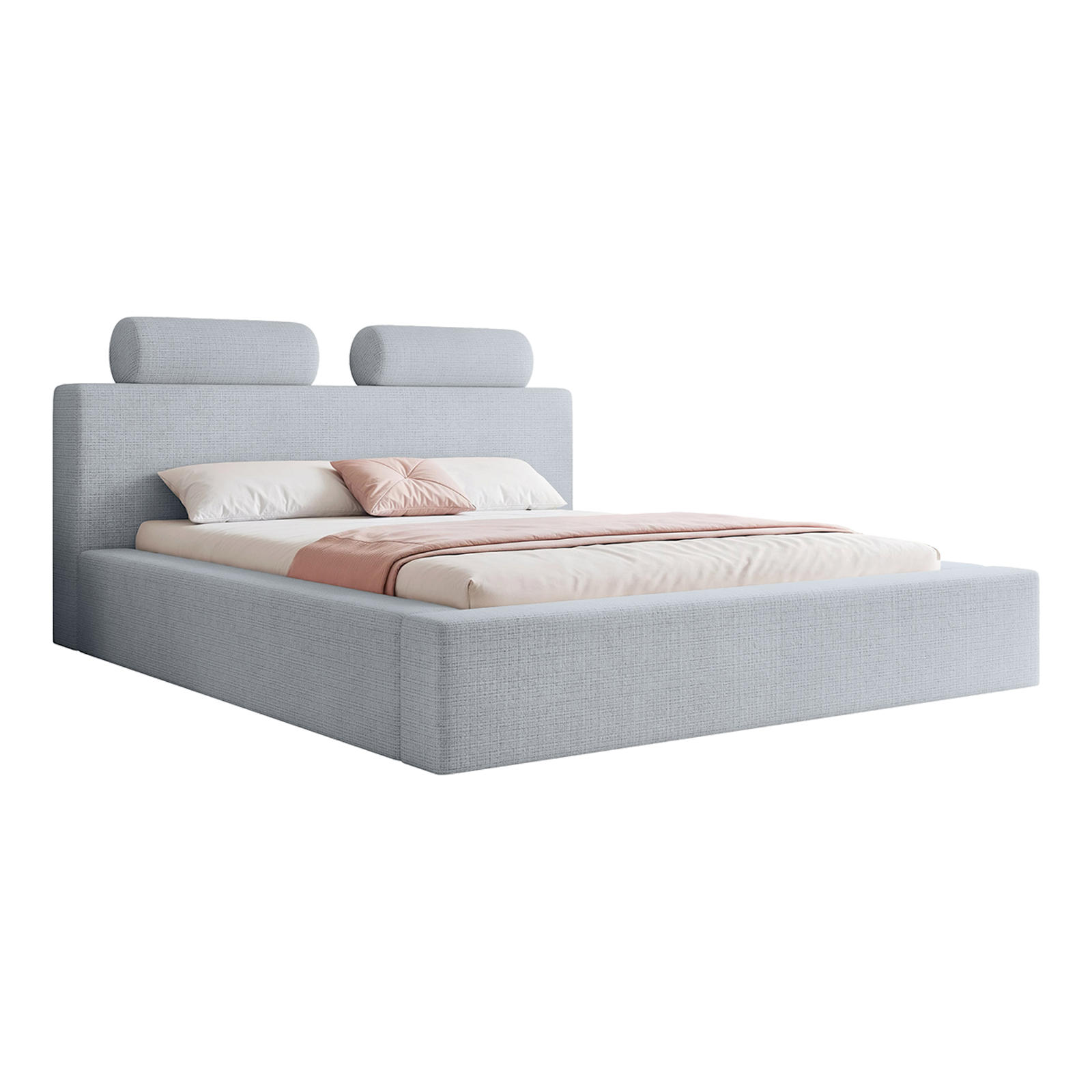 POLSTERBETT PELLIZZANO 160x200 cm, Grau - Grau, Textil (200/160cm) - Fedve