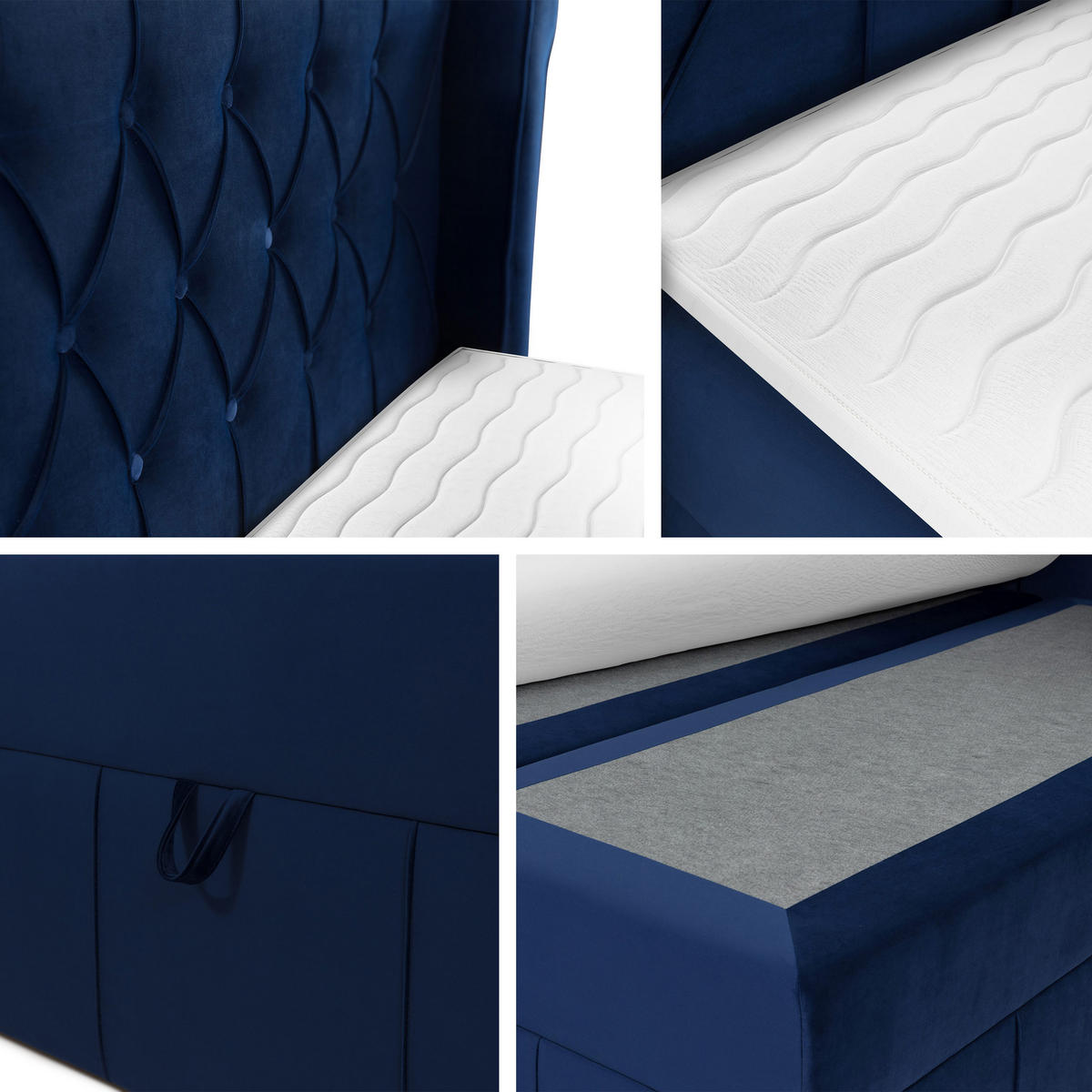 BOXBETT Massimo - Creme, Holz (140/200cm) - MIRJAN24