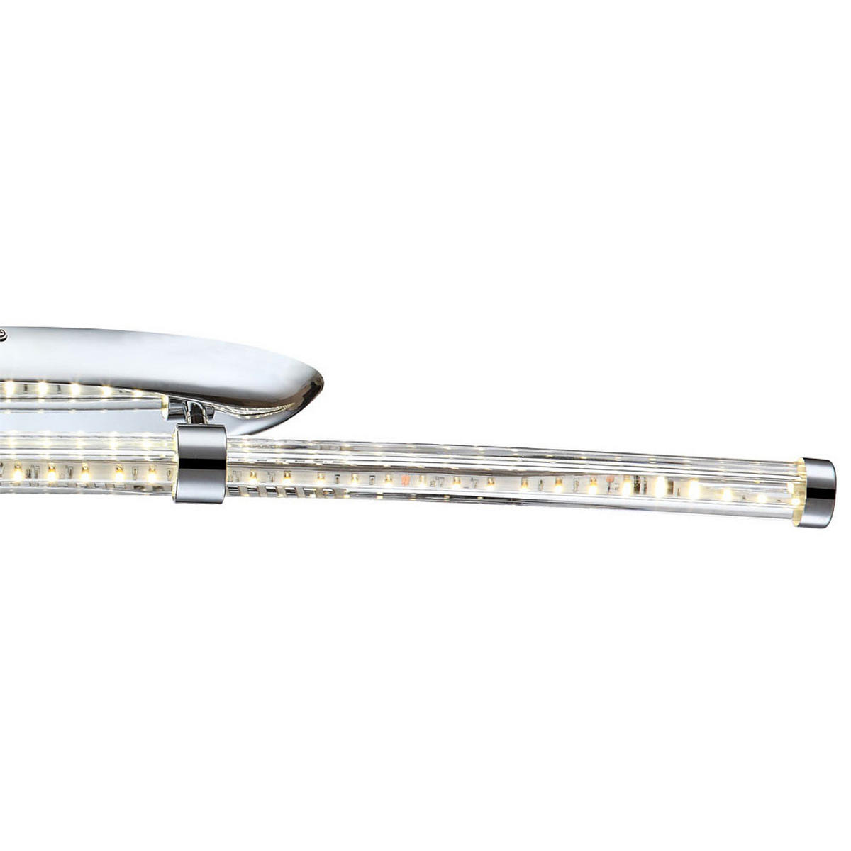 LED WANDLEUCHTE Candy Chrom Silber - Silberfarben, Metall (7/11/81.4cm) - Globo Lighting