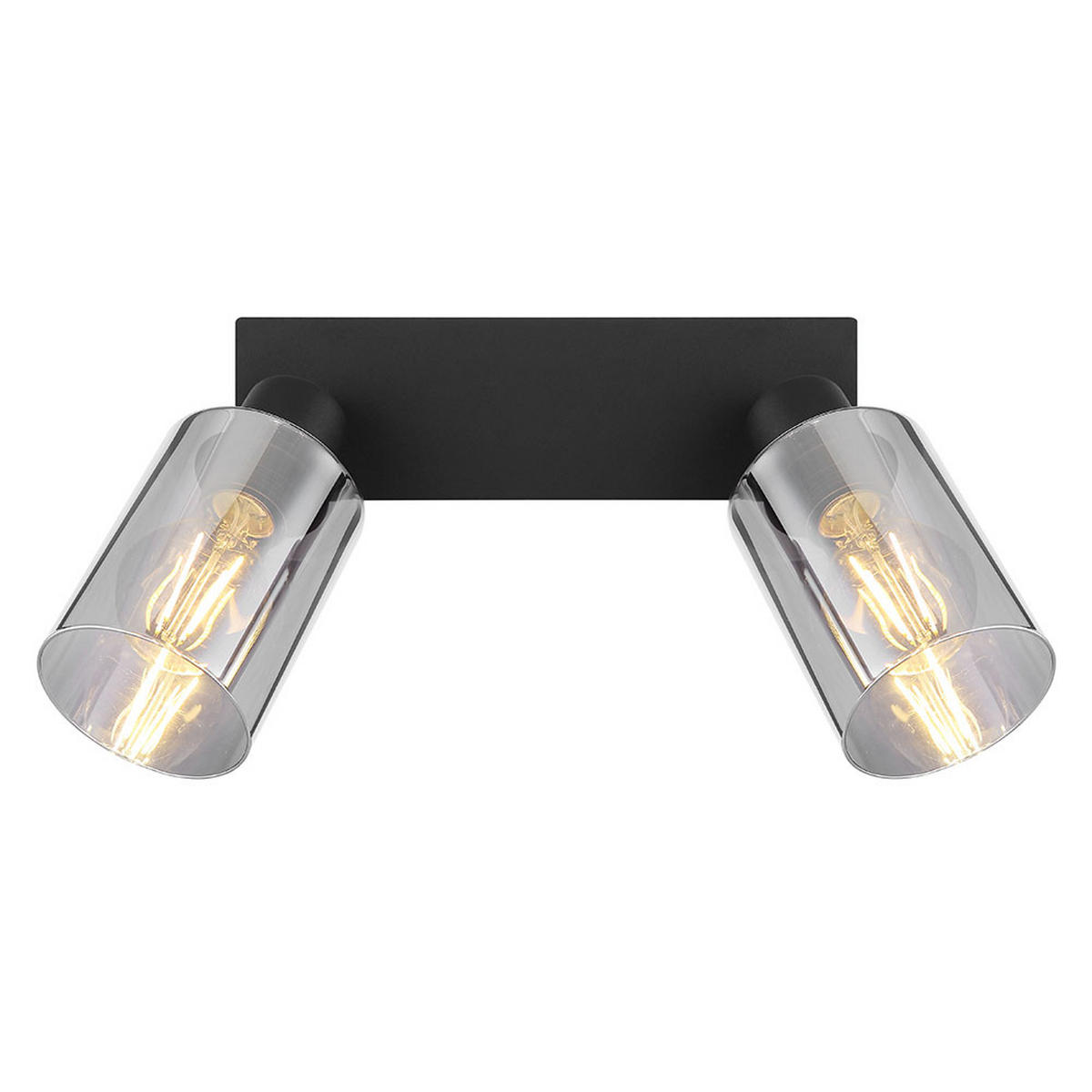 LED DECKENLEUCHTE Metall Rauchfarben Schwarz - Schwarz, Glas (27/9/21.5cm) - Globo Lighting