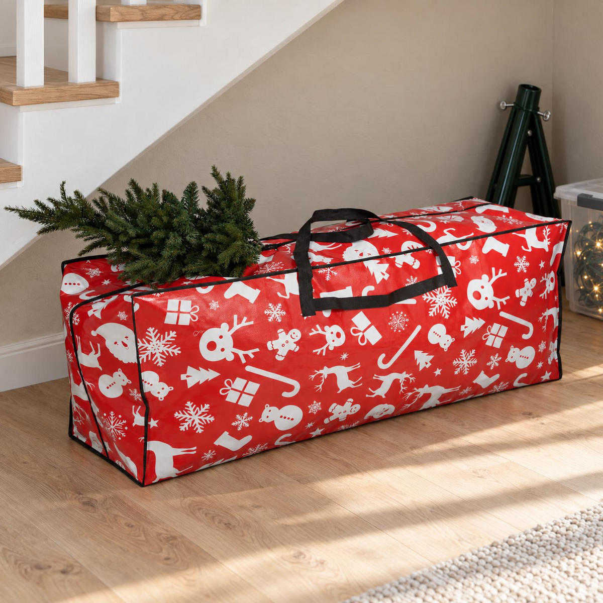 WEIHNACHTSTÜTE 135/40/55 cm - Rot, Textil (40/55/135cm) - Storage solutions