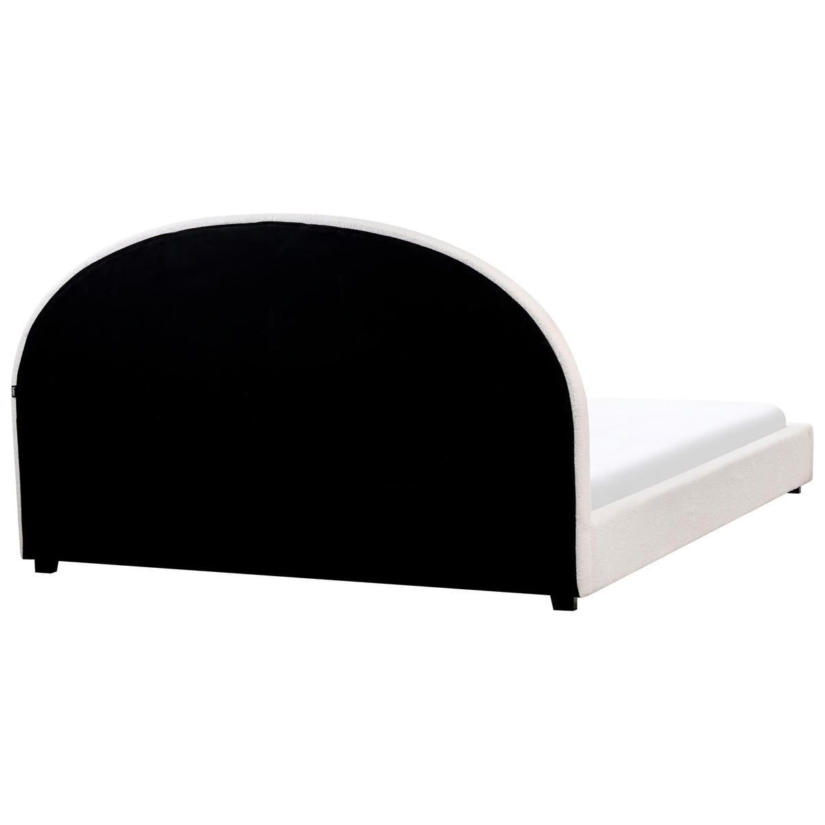 BETT mit Lattenrost 180/200 cm Cremeweiß Vaucluse - Weiß, Textil (180/200cm) - Beliani