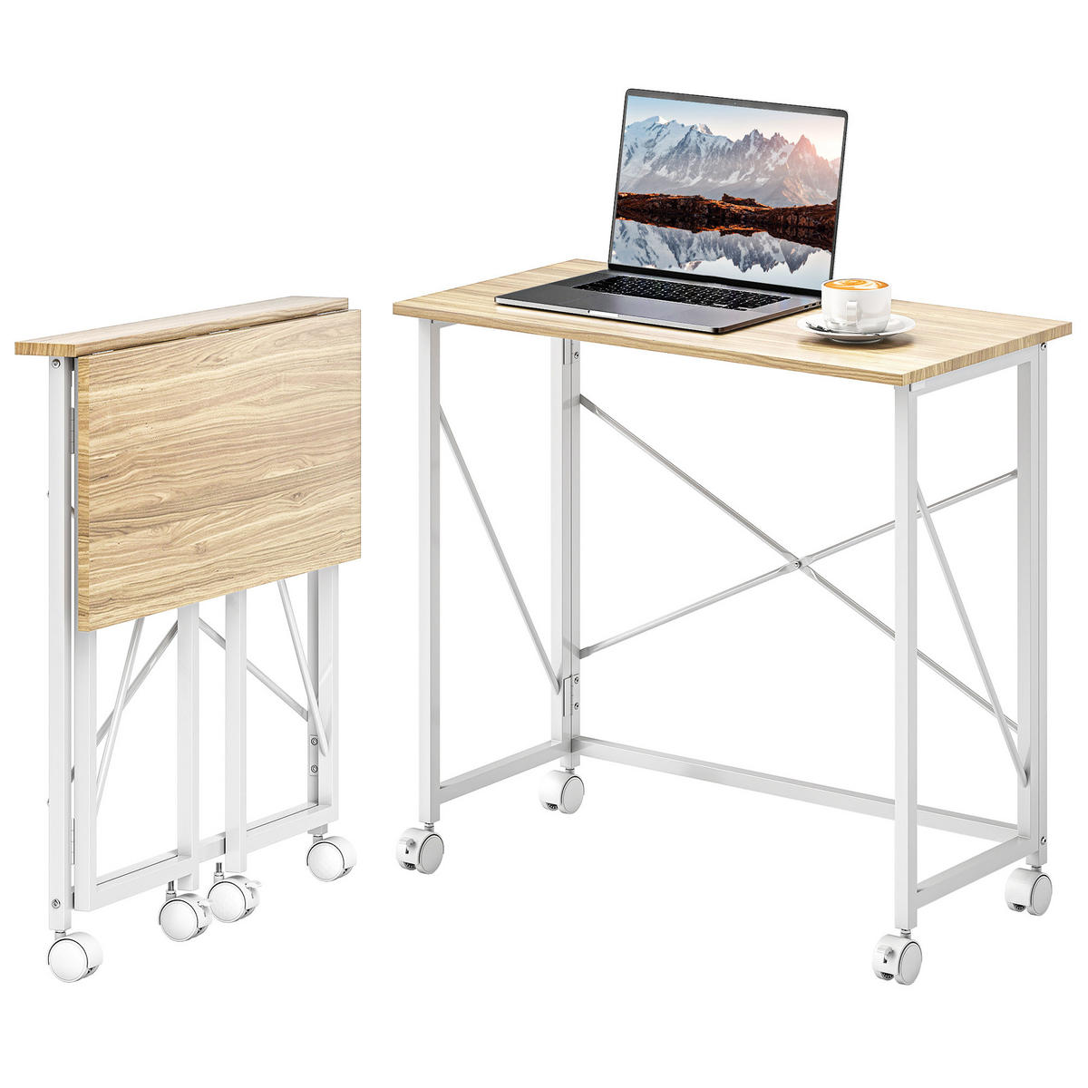 BÜROTISCH Naturholz 1 Stück - Braun, Holzwerkstoff (40/80/75cm) - GiPP