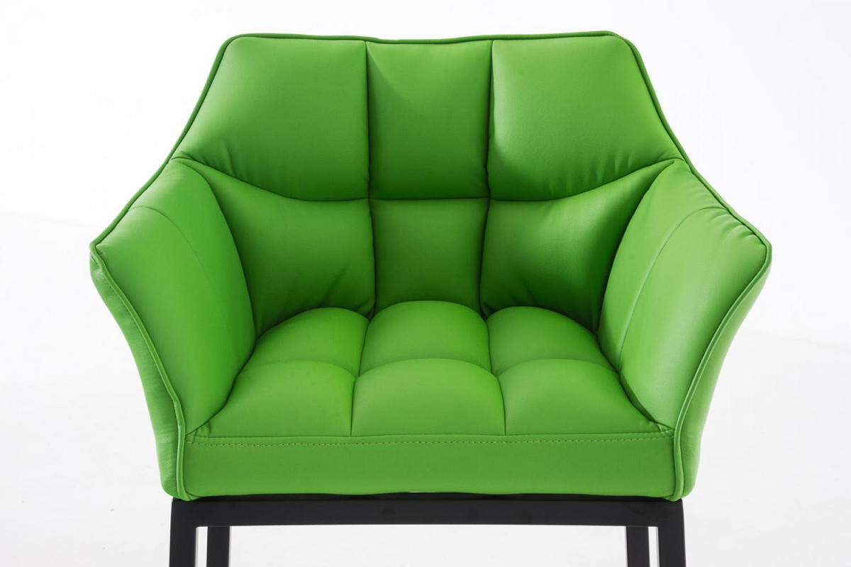 BARHOCKER 2er Set Lederlook grün - Schwarz/Grün, Textil/Metall (64/110/48cm) - CLP