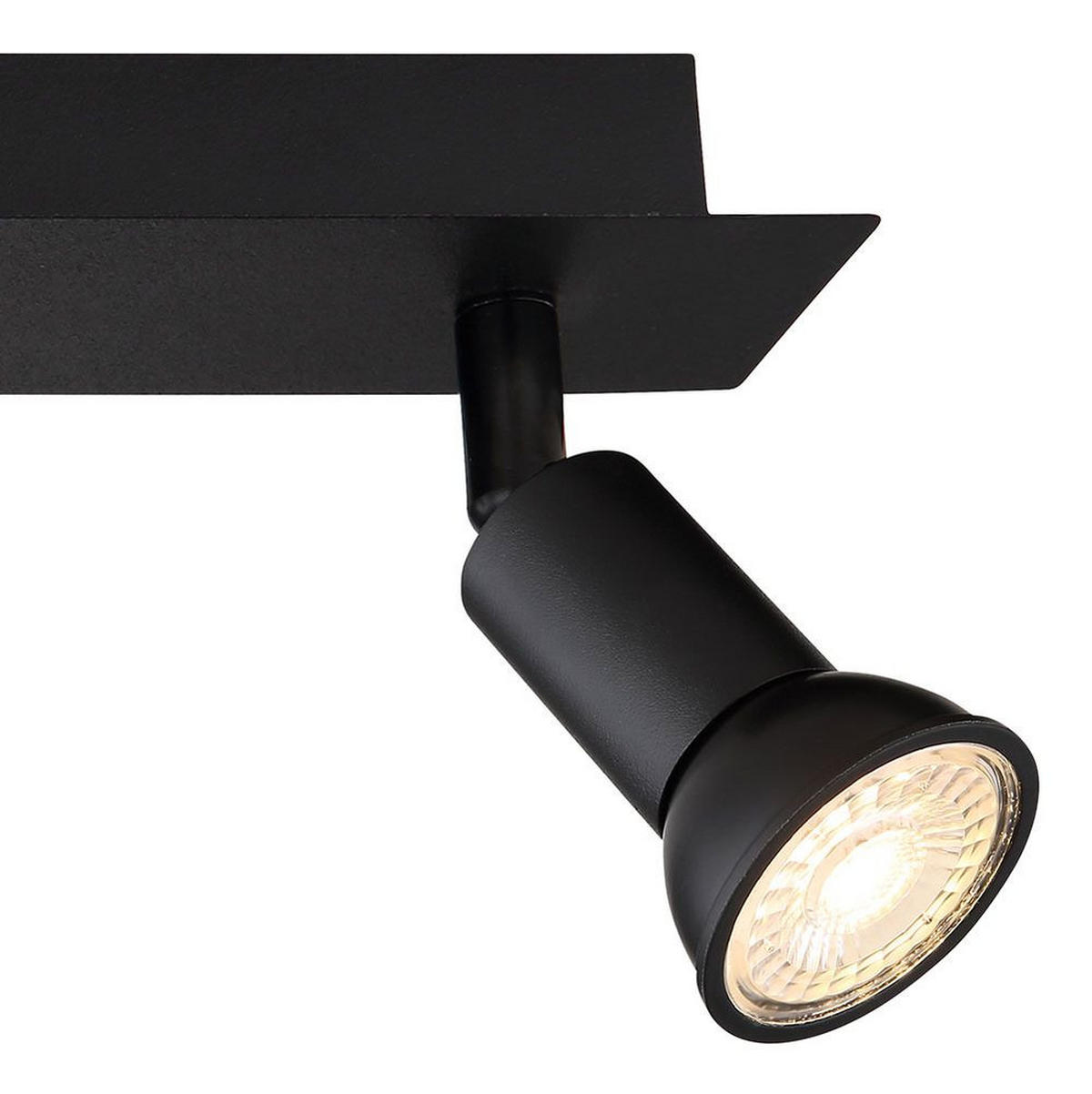 LED DECKENLEUCHTE Drew Metall Schwarz - Schwarz, Metall (50/6/9cm) - Globo Lighting