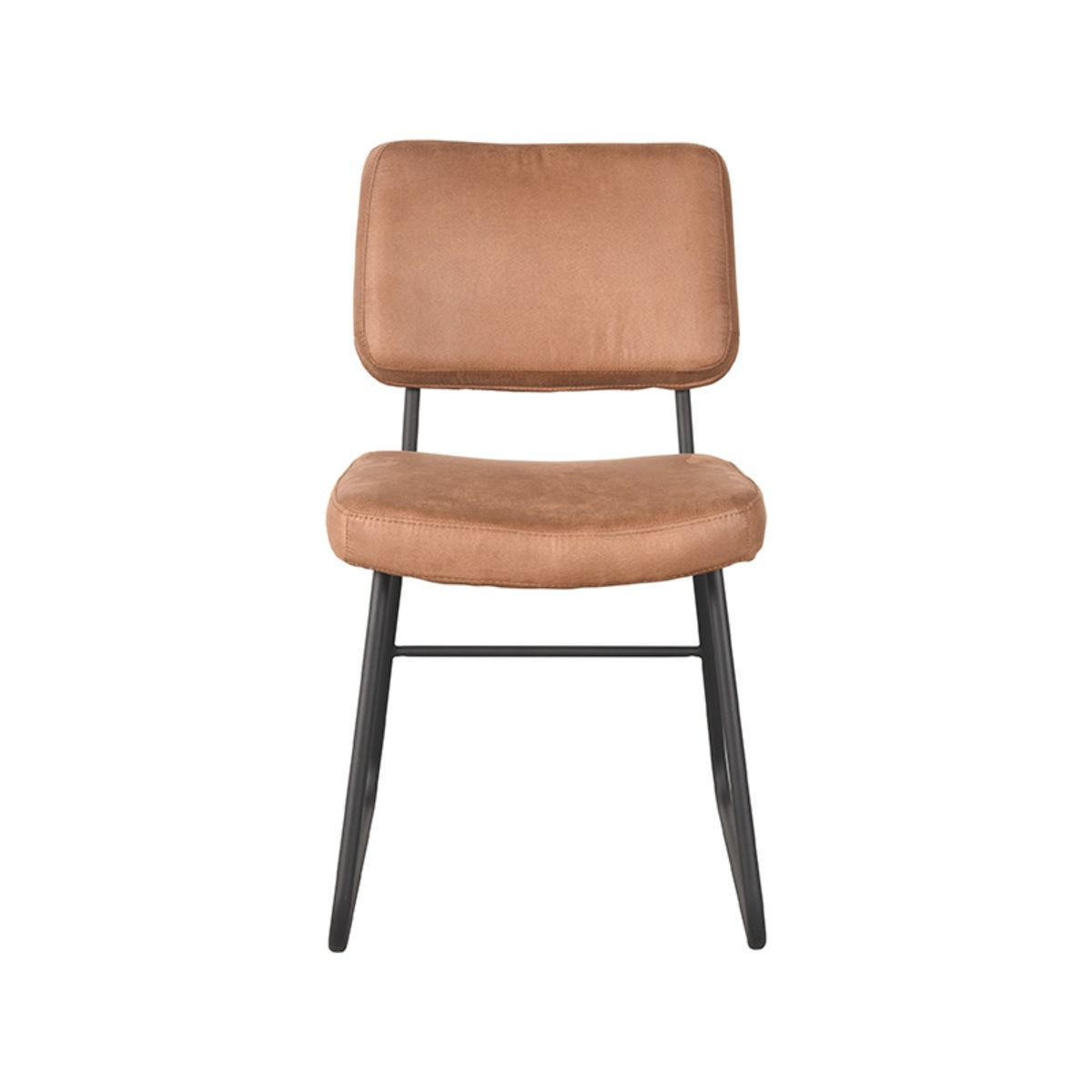 ESSZIMMERSTUHL Noah Braun 61/47/85 cm 2er-Set - Braun, Textil (47/85/61cm) - LABEL51